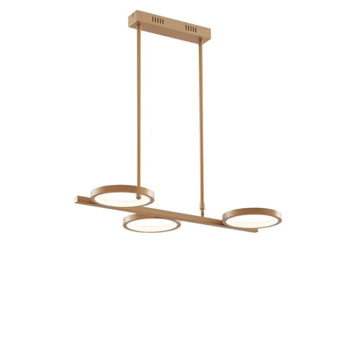 Moderne Hängelampe Gold inkl. LED 3-stufig dimmbar 3-flammig - Vivé
