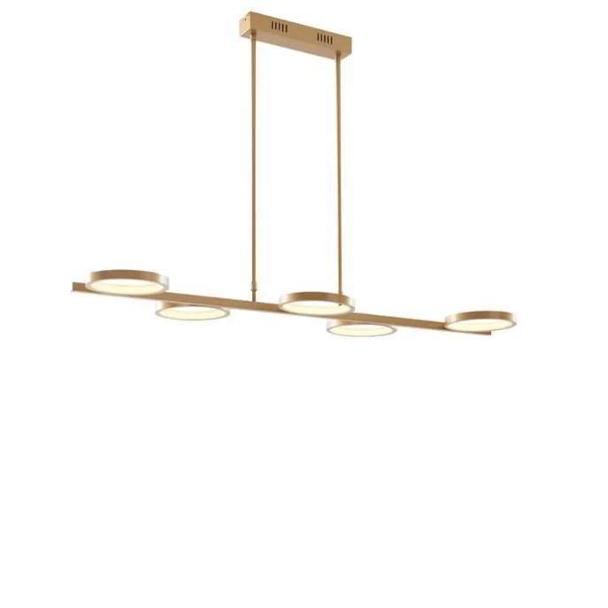Moderne Hängelampe inkl. LED 3-stufig dimmbar gold 5-flammig - Vivé