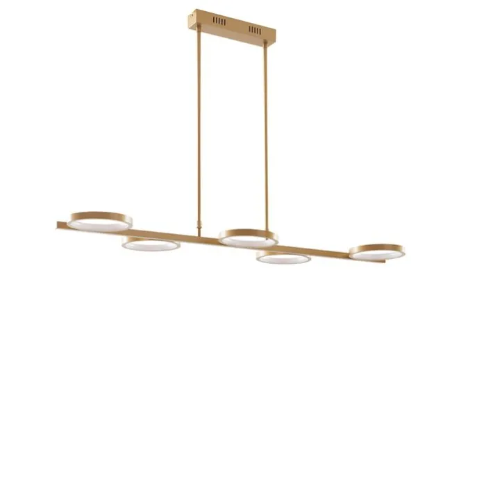 Moderne Hängelampe inkl. LED 3-stufig dimmbar gold 5-flammig - Vivé