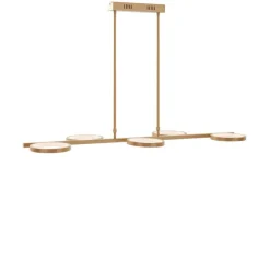 Moderne Hängelampe inkl. LED 3-stufig dimmbar gold 5-flammig - Vivé