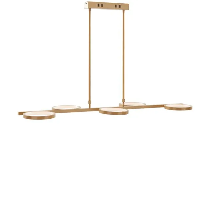 Moderne Hängelampe inkl. LED 3-stufig dimmbar gold 5-flammig - Vivé