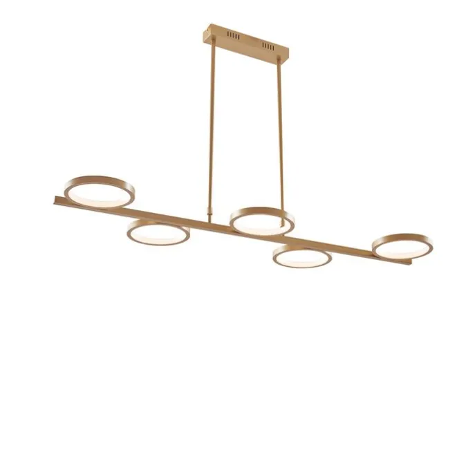 Moderne Hängelampe inkl. LED 3-stufig dimmbar gold 5-flammig - Vivé