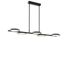 Moderne Hängelampe schwarz inkl. LED 3-stufig dimmbar 5-flammig - Vivé