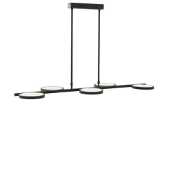 Moderne Hängelampe schwarz inkl. LED 3-stufig dimmbar 5-flammig - Vivé