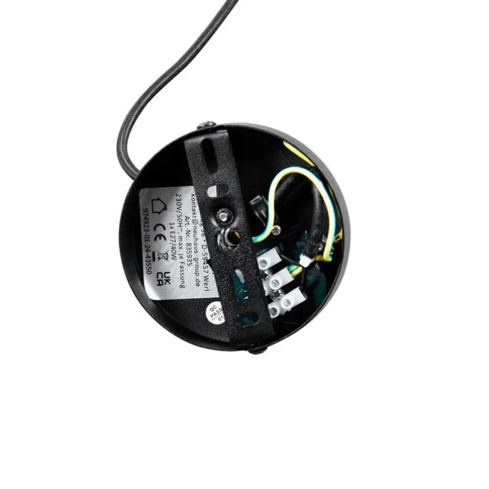 Moderne Hängelampe Schwarz mit grauem Beton - Eton