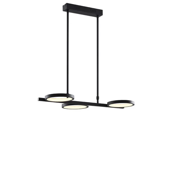 Moderne Hängelampe schwarz inkl. LED 3-stufig dimmbar 3-flammig - Vivé