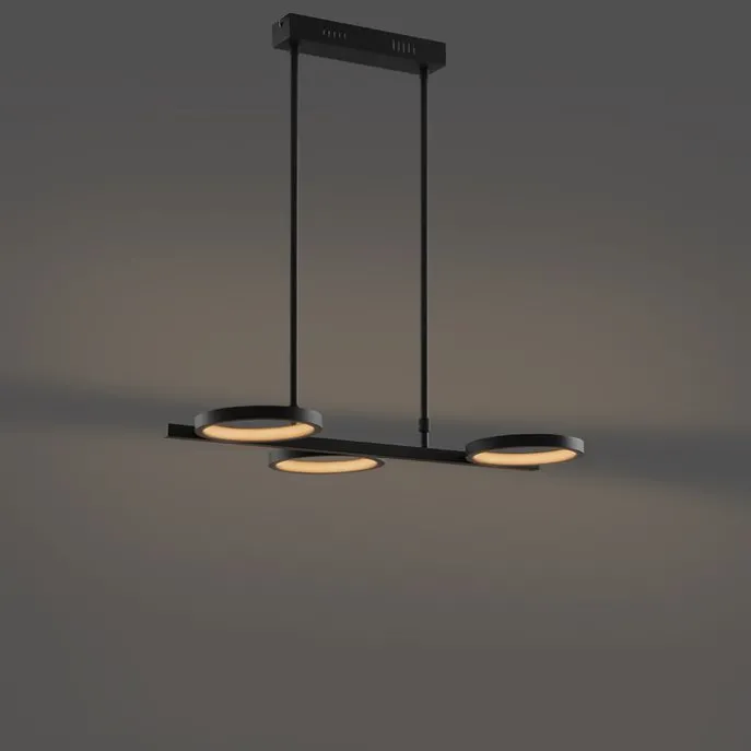 Moderne Hängelampe schwarz inkl. LED 3-stufig dimmbar 3-flammig - Vivé