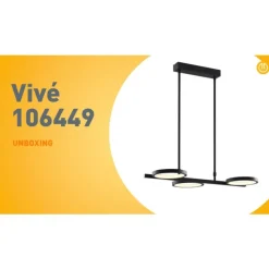 Moderne Hängelampe schwarz inkl. LED 3-stufig dimmbar 3-flammig - Vivé