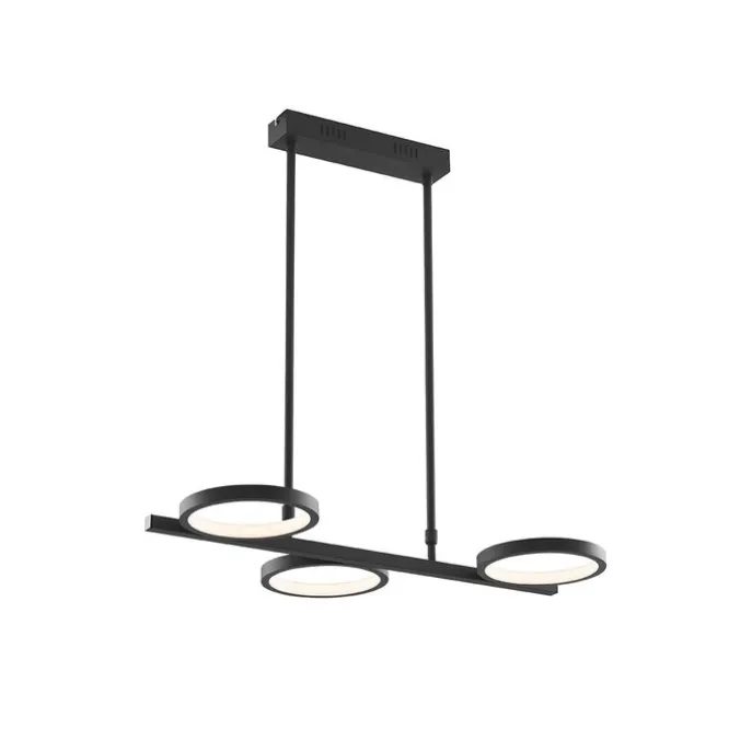 Moderne Hängelampe schwarz inkl. LED 3-stufig dimmbar 3-flammig - Vivé