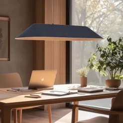 Moderne Hängelampe Schwarz mit grauer Innenseite inkl. LED 3-Stufen-Dimmbar - Dani