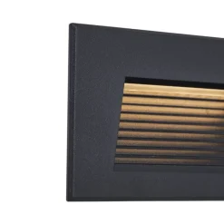 Moderne LED Wandeinbauleuchte Schwarz 11,5cm inkl. LED IP65 - Trem