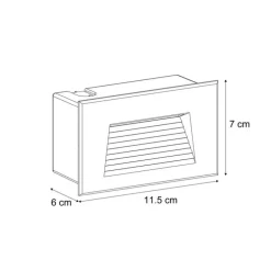 Moderne LED Wandeinbauleuchte Schwarz 11,5cm inkl. LED IP65 - Trem