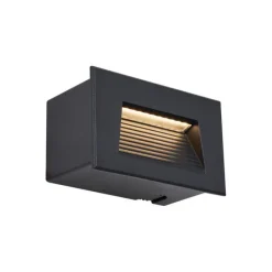 Moderne LED Wandeinbauleuchte Schwarz 11,5cm inkl. LED IP65 - Trem