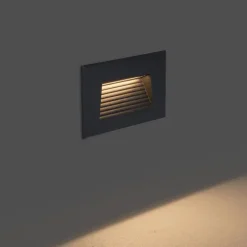 Moderne LED Wandeinbauleuchte Schwarz 11,5cm inkl. LED IP65 - Trem