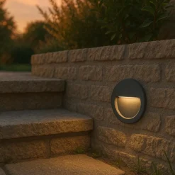 Moderne LED-Wandeinbauleuchte schwarz IP65 - Gem