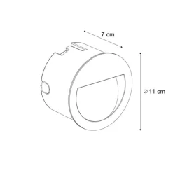 Moderne LED-Wandeinbauleuchte schwarz IP65 - Gem