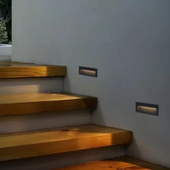 Moderne LED-Wandeinbauleuchte schwarz 16cm inkl. LED IP65 - Mert