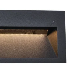 Moderne LED-Wandeinbauleuchte schwarz 16cm inkl. LED IP65 - Mert