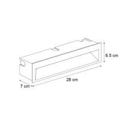 Moderne LED-Wandeinbauleuchte Schwarz 28cm inkl. LED IP65 - Mert