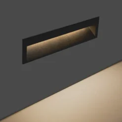 Moderne LED-Wandeinbauleuchte Schwarz 28cm inkl. LED IP65 - Mert