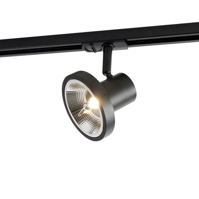 Moderne 1-phasige Schienenstrahler Schwarz GU10 111mm - Iconic Jeany