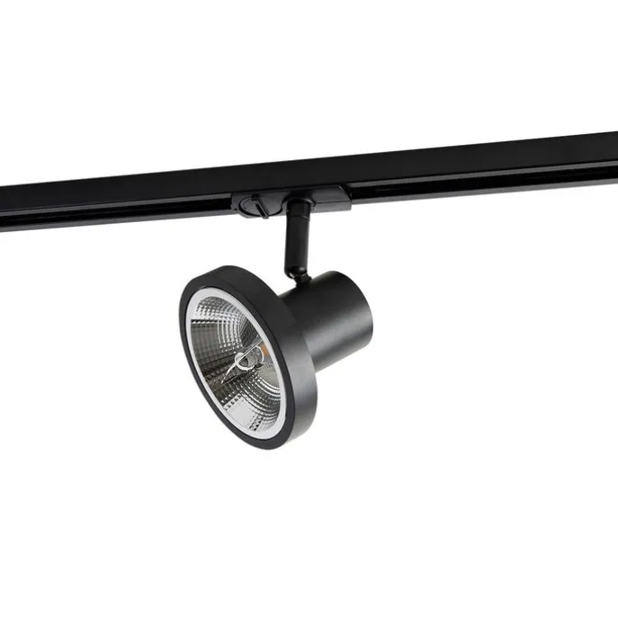 Moderne 1-phasige Schienenstrahler Schwarz GU10 111mm - Iconic Jeany