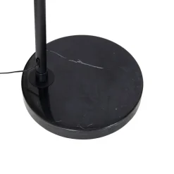 Moderne schwarze Bogenlampe mit weißem, verstellbarem Gestell ohne Schirm - XXL