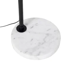 Moderne schwarze Bogenlampe mit weißem, verstellbarem Gestell ohne Schirm - XXL