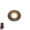 Moderne Smart Einbau Spot schwarz inkl. WiFi GU10 IP54 - Xena Round