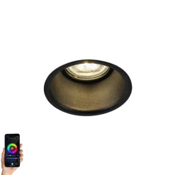 Moderne Smart Einbau Spot schwarz inkl. WiFi GU10 - Abt