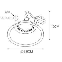 Moderne Smart Einbau Spot schwarz inkl. WiFi GU10 - Abt