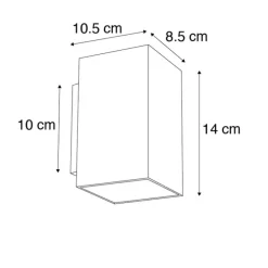 Moderne Smart Wandleuchte schwarz inkl. 2 WiFi GU10 - Sandy