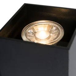 Moderne Smart Wandleuchte schwarz inkl. 2 WiFi GU10 - Sandy