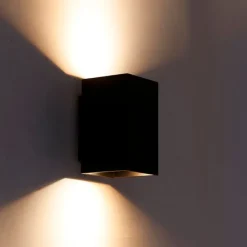 Moderne Smart Wandleuchte schwarz inkl. 2 WiFi GU10 - Sandy