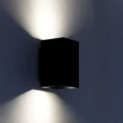 Moderne Smart Wandleuchte schwarz inkl. 2 WiFi GU10 - Sandy