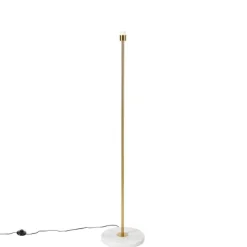 Moderne Stehleuchte Messing mit Marmorfuß - Kaso