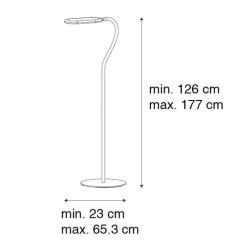 Moderne Stehleuchte schwarz dimmbar inkl. LED - Kiril