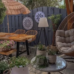 Moderne Stehleuchte schwarz IP44 inkl. LED auf Solar - Virginia