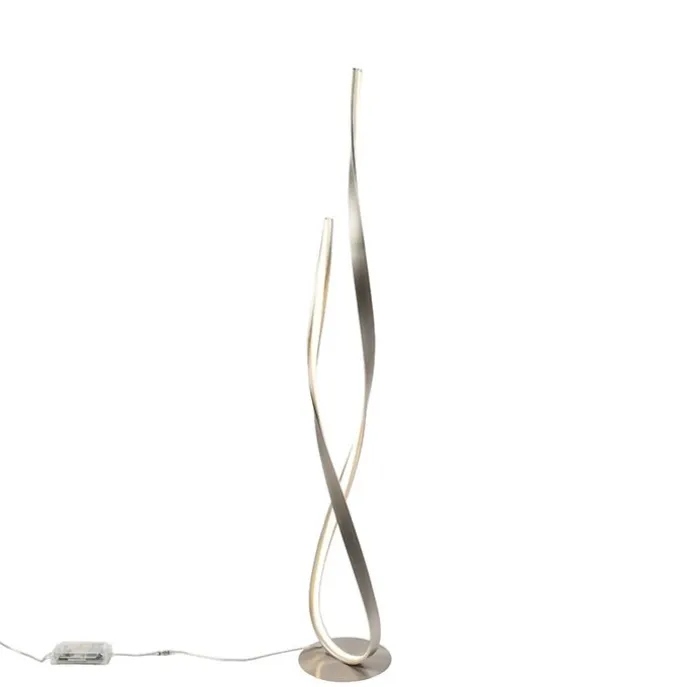 Moderne Stehleuchte Stahl inkl. LED und Dimmer - Belinda