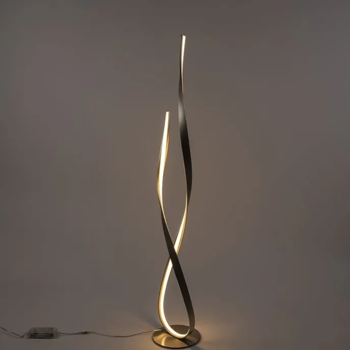 Moderne Stehleuchte Stahl inkl. LED und Dimmer - Belinda