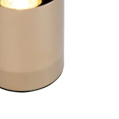 Moderne tafellamp taupe met goud - Stream