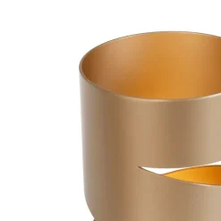 Moderne tafellamp taupe met goud - Stream