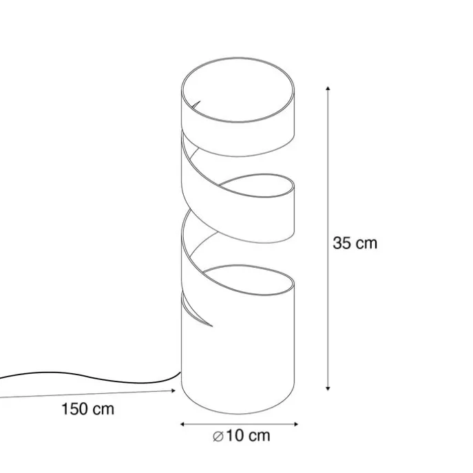 Moderne tafellamp taupe met goud - Stream