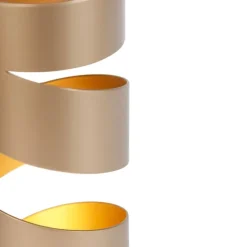 Moderne tafellamp taupe met goud - Stream