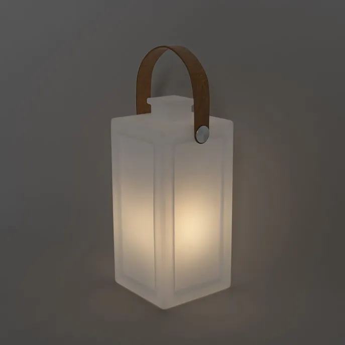 Moderne Tischlampe mit weißem Flammeneffekt, wiederaufladbar, IP44 – Stard