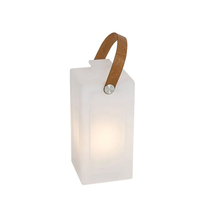 Moderne Tischlampe mit weißem Flammeneffekt, wiederaufladbar, IP44 – Stard