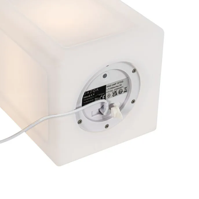 Moderne Tischlampe mit weißem Flammeneffekt, wiederaufladbar, IP44 – Stard