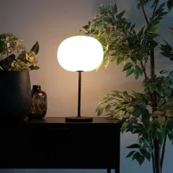 Moderne Tischleuchte weiß wiederaufladbar - Maloi