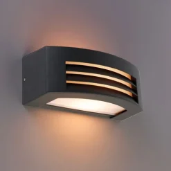 Moderne Wandleuchte Anthrazit IP44 - Hurricane 1