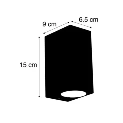 Moderne Wandleuchte anthrazit IP44 - Baleno II